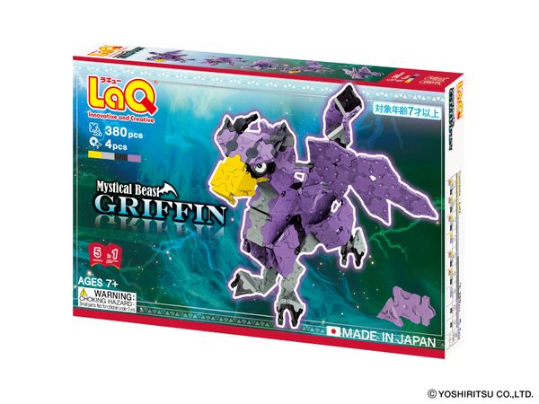  Bộ xếp hình sáng tạo LaQ Mystical Beast GRIFFIN - Chủ đề Sinh vật huyền bí (Sư tử đầu cánh đại bàng) 380 mảnh ghép và 4 chi tiết Hamacron 