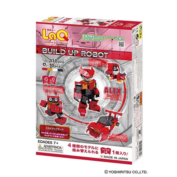  Bộ xếp hình sáng tạo LaQ Buildup Robot ALEX - Chủ đề Sáng tạo Rô bốt (ALEX) 310 mảnh ghép và 10 chi tiết Hamacron 