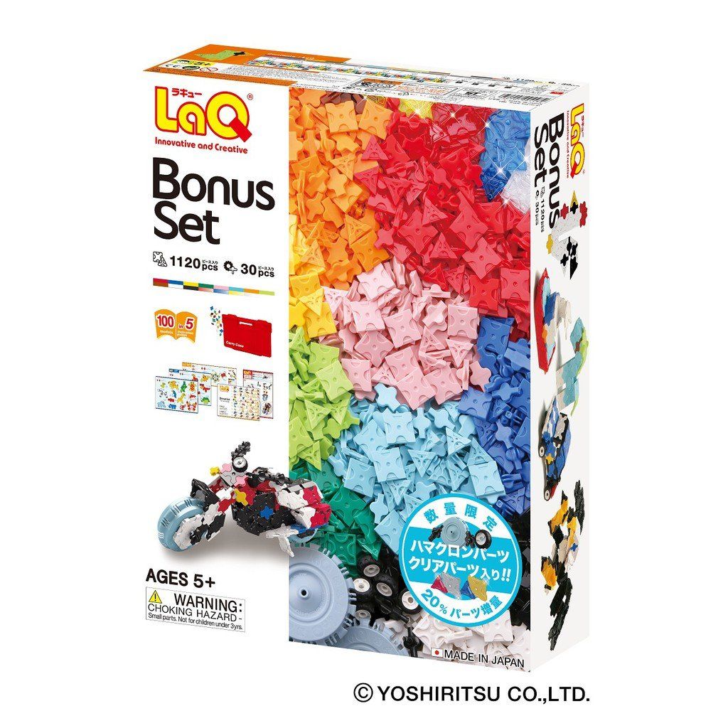  Bộ xếp hình sáng tạo LaQ BONUS SET [2016] - Chủ đề Tự do sáng tạo (Phiên bản đặc biệt) 1120 mảnh ghép và 30 ct Hamacron 