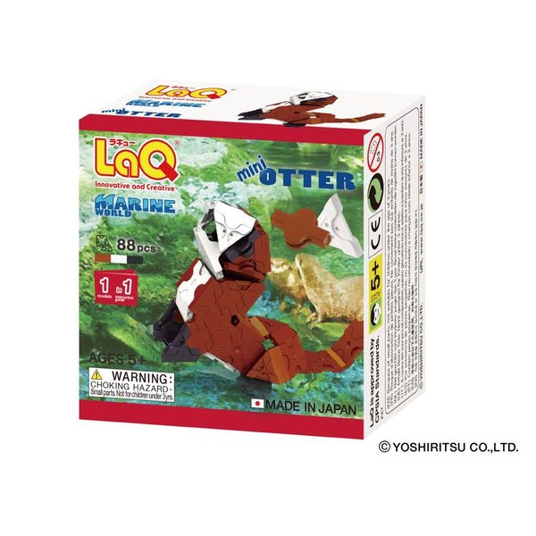  Bộ xếp hình sáng tạo tí hon LaQ Marine World MINI OTTER - Chủ đề Thế giới Đại dương (Rái cá) 88 mảnh ghép 