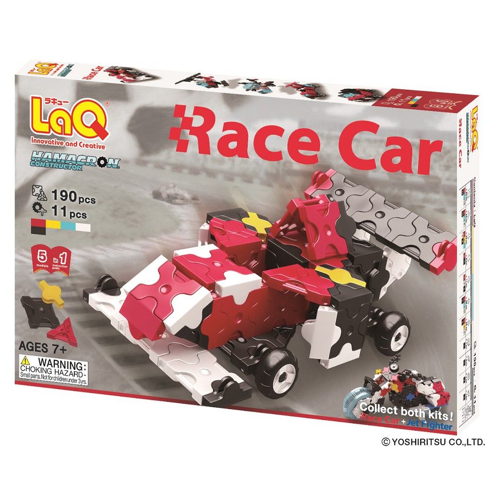  Bộ xếp hình sáng tạo LaQ Hamacron Constructor RACE CAR - Chủ đề Phương tiện giao thông (Xe đua) 190 mảnh ghép 