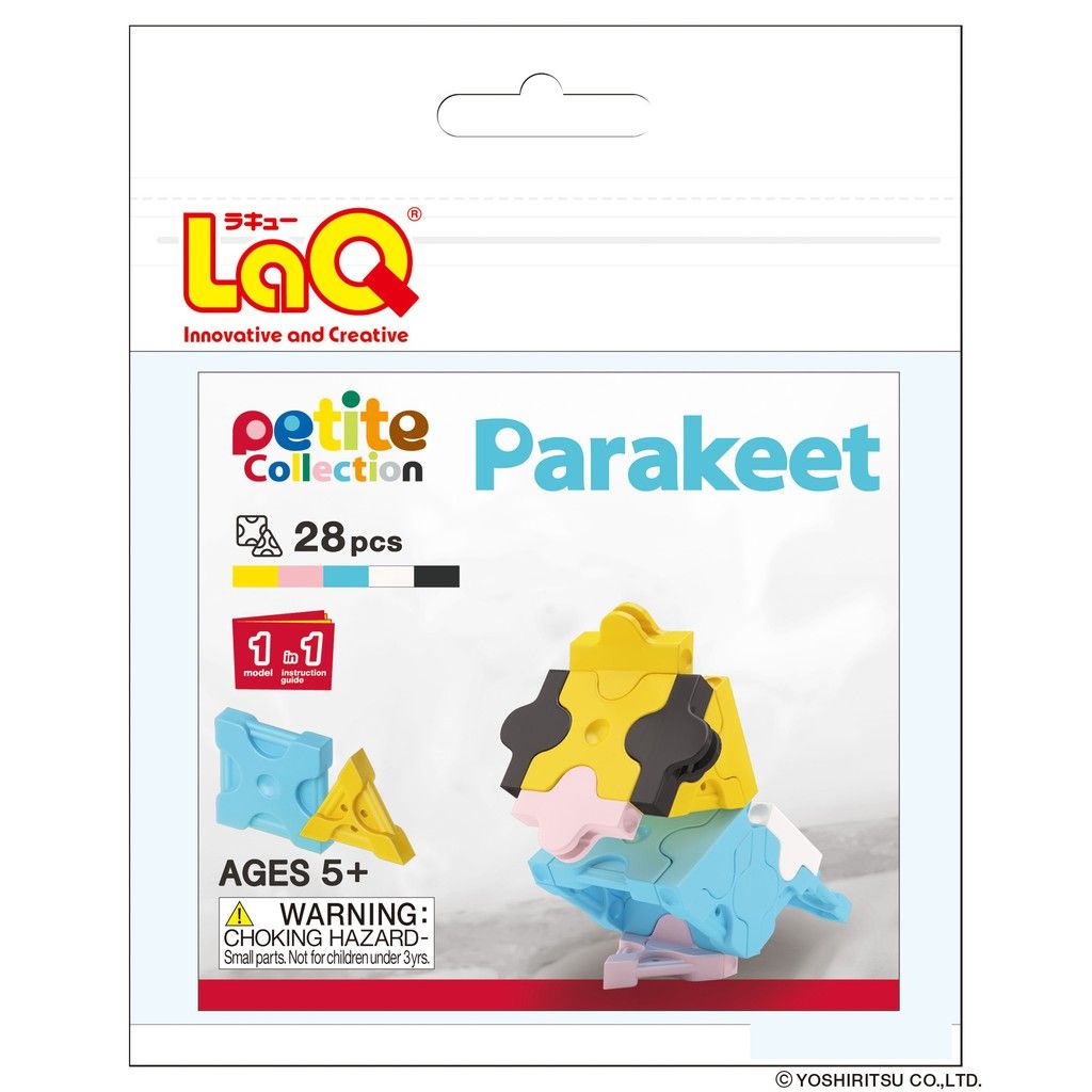  Bộ xếp hình sáng tạo tí hon LaQ Petite Collection PARAKEET - Chủ đề Thế giới Tí hon (Vẹt đuôi dài) 28 mảnh ghép 