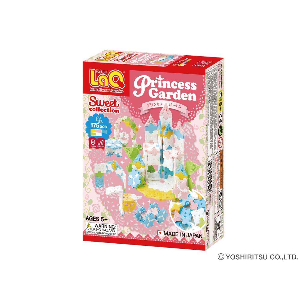  Bộ xếp hình sáng tạo LaQ Sweet Collection PRINCESS GARDEN - Chủ đề Ngọt ngào bé gái (Khu vườn công chúa) 175 mảnh ghép 