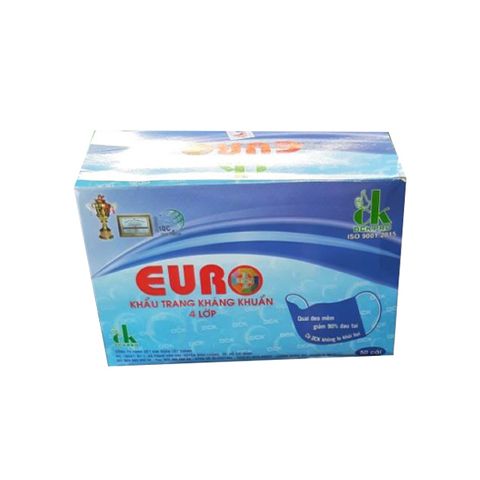 KHẨU TRANG Y TẾ 4 LỚP EURO+@ HỘP 50 CÁI