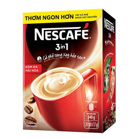 CÀ PHÊ NESCAFE 3IN1 ĐẬM ĐÀ HÀI HÒA HỘP 408GR