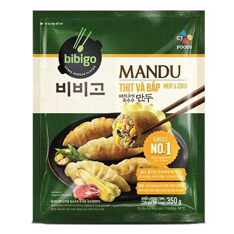 Bánh xếp mandu thịt và bắp Cầu Tre 350g