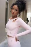  Áo Croptop - drop shoulder and long sleeve (have padding) top 