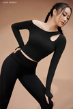  Kenewomen drop shoulder and long sleeve (have padding) top 