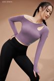  Áo Croptop - drop shoulder and long sleeve (have padding) top 