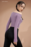  Áo Croptop - drop shoulder and long sleeve (have padding) top 