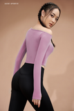  Áo Croptop - drop shoulder and long sleeve (have padding) top 