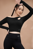  Áo Croptop - drop shoulder and long sleeve (have padding) top 