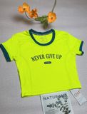 Áo Croptop Nữ - Kenewomen Never Give Up Croptop 