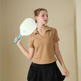  Áo polo nữ pickleball chất đanh co giãn 