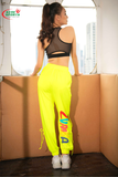  Kenewomen color Zumba long trousers 