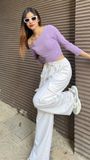  Áo Croptop - Kenewomen drop one shoulder croptop 