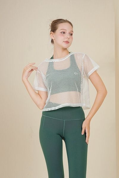  Áo Croptop lưới mắt to 