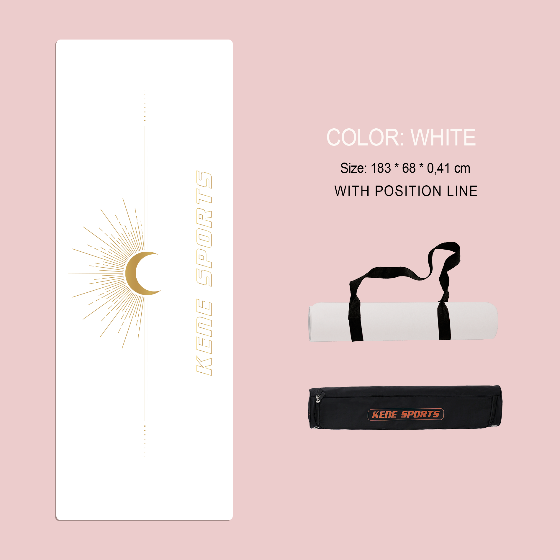  The Moon Yoga Mat - White 