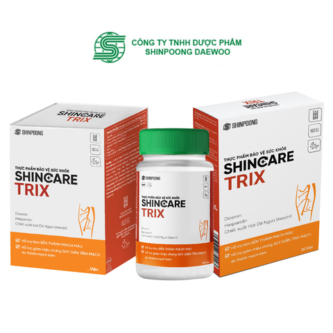  TPBVSK SHINCARE TRIX - Hỗ Trợ Làm Bền Thành Mạch Máu, Giảm Triệu Chứng Suy Giãn Tĩnh Mạch Do Thành Mạch Kém 