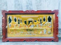tranh bua tiec ly dong do ma vang 24k dat bac 1m55x88cm xuong tranh dong