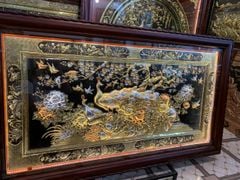 tranh vinh hoa phu quy bang dong vang dat vang bac kich thuoc 1m97x1m07 xuong tranh dong