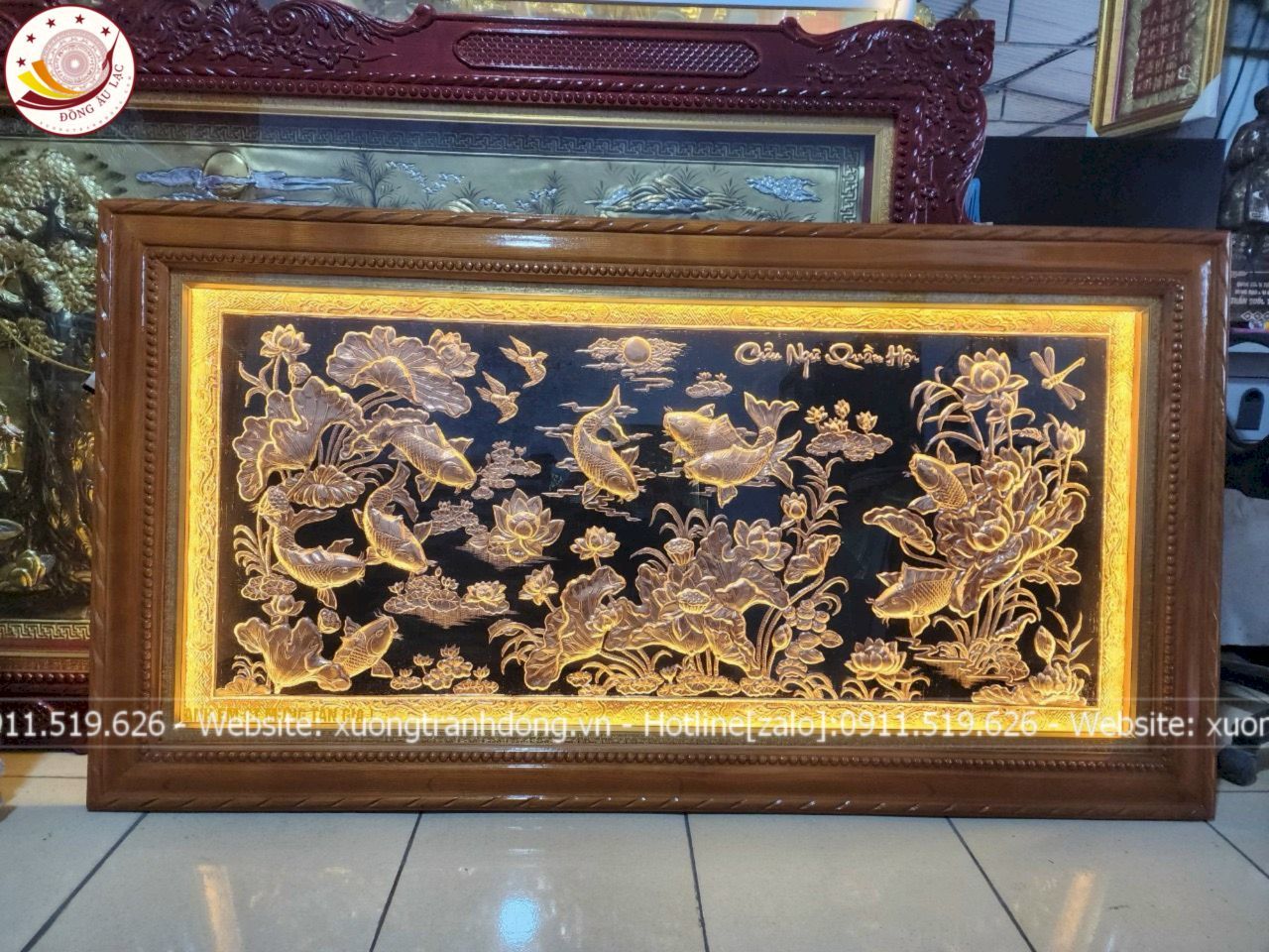 tranh cuu ngu quan hoi dong do dat vang bac 1m7x90cm xuong tranh dong