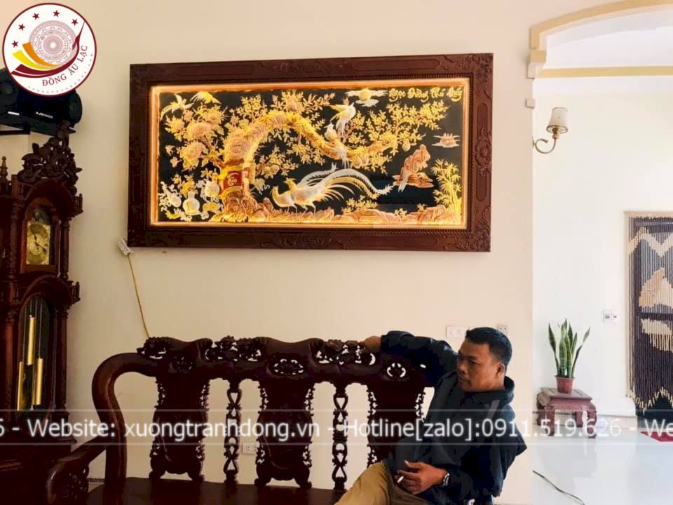 tranh ngoc duong phu quy dong do dat khung tu quy kich thuoc 1m55x88cm