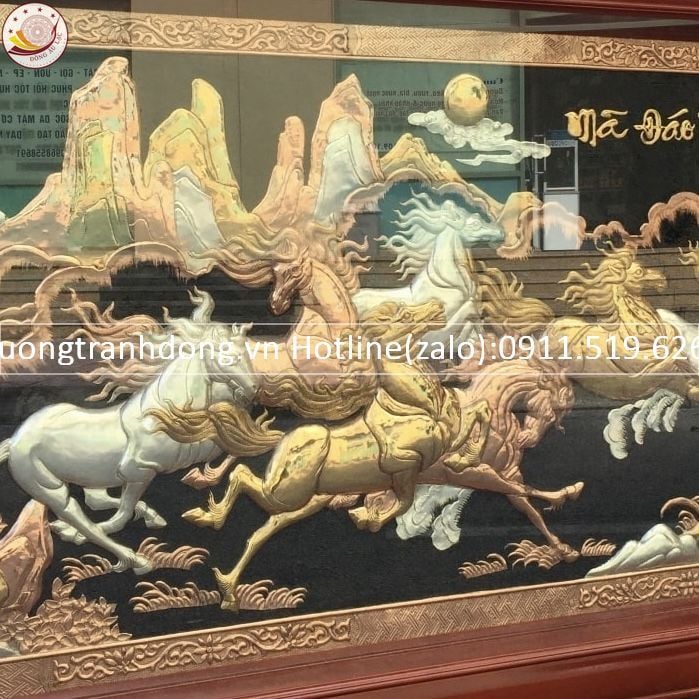 tranh ma dao thanh cong bang dong do dat vang bac kich thuoc 1m55x88cm xuong tranh dong