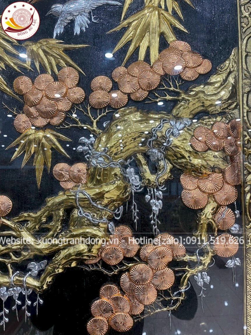 tranh phu the vien man dong vang dat vang bac kich thuoc 2m5x89cm