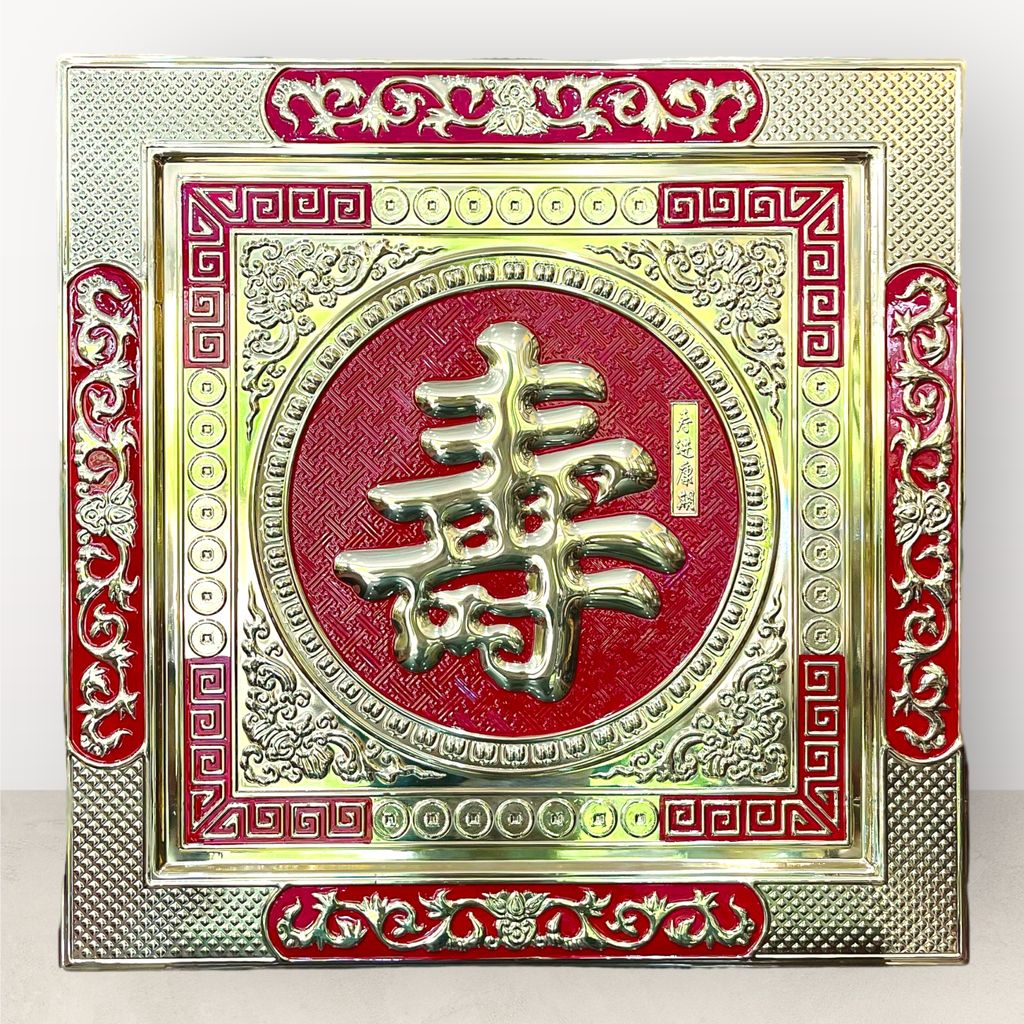 tranh chữ thọ bằng đồng