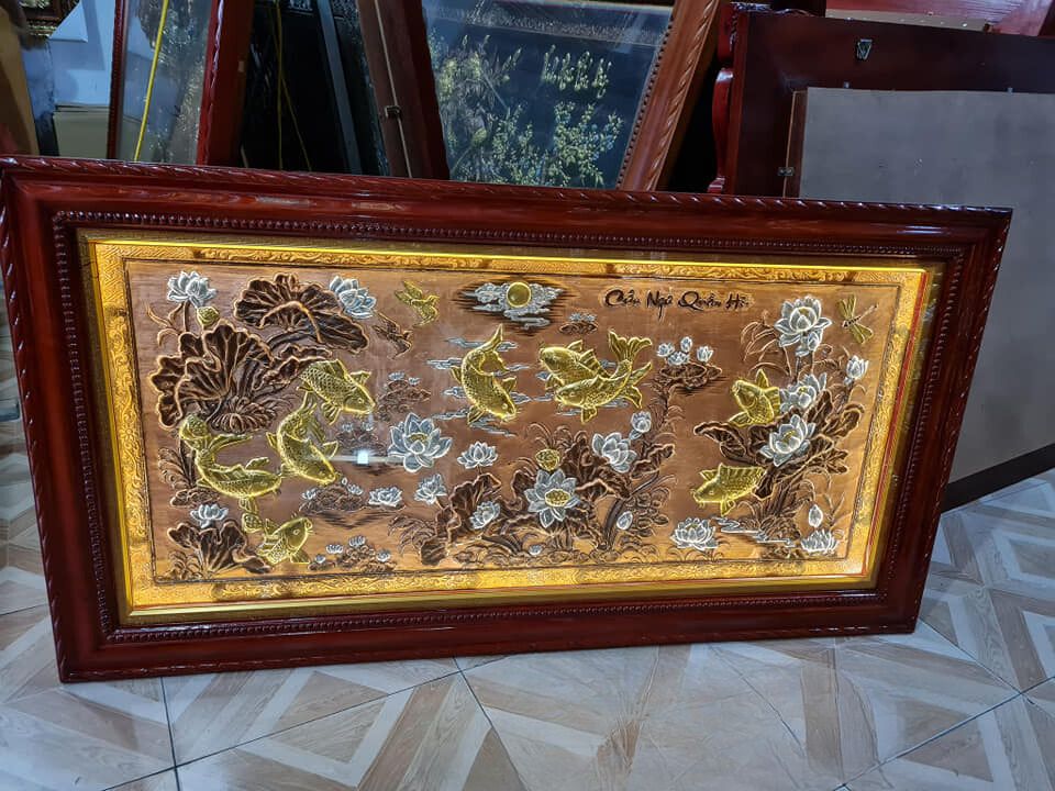 tranh cuu ngu quan hoi dong vang de moc 1m7x90cm xuong tranh dong