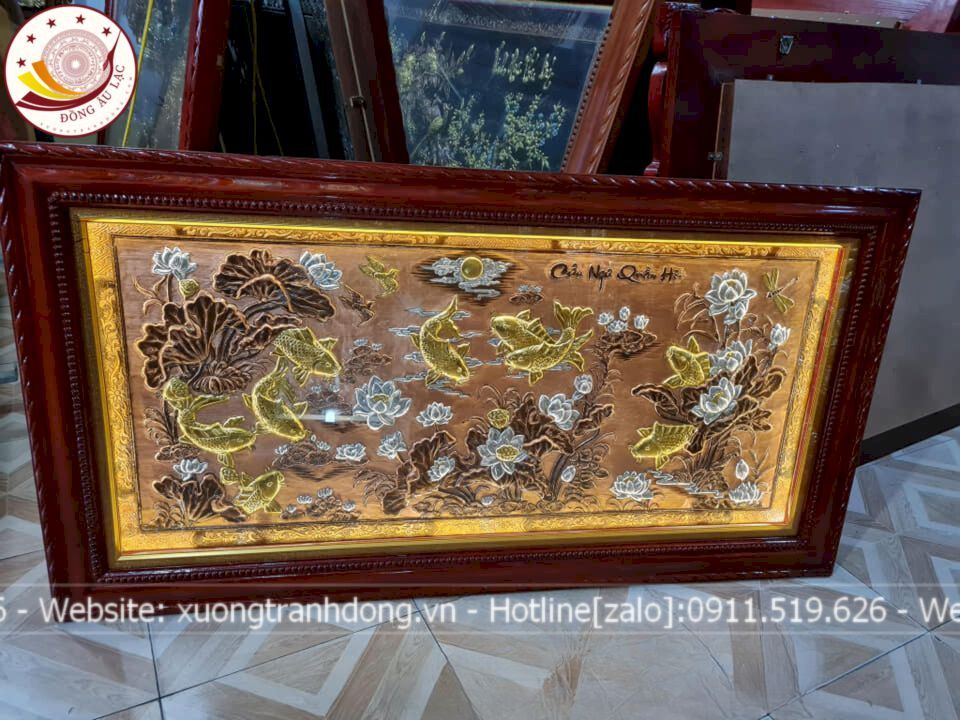 tranh cuu ngu quan hoi dong do dat vang bac 1m7x90cm xuong tranh dong