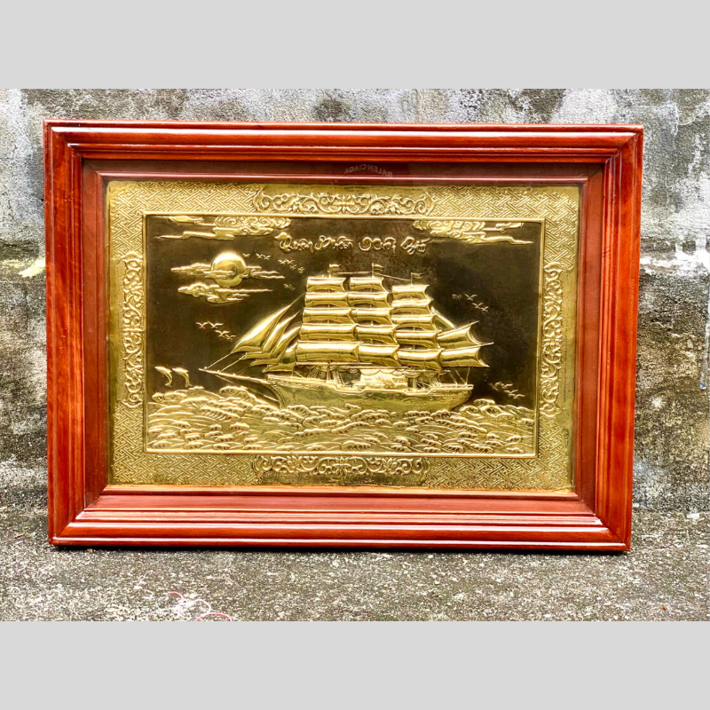 tranh thuan buom xuoi gio bang dong nen gia co cao cap tranh qua tang dep kich thuoc 68cm x 48cm