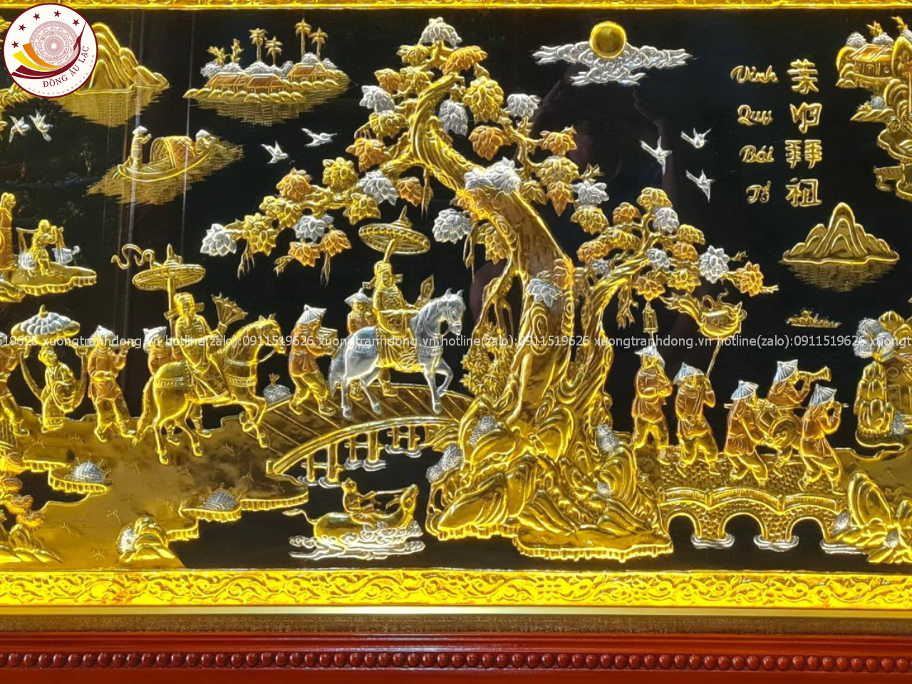 tranh vinh quy bai to dong vang dat vang bac kich thuoc 170cmx90cm xuong tranh dong