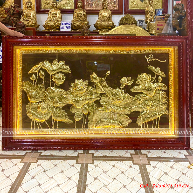 tranh hoa sen bang dong kich thuoc 147 89