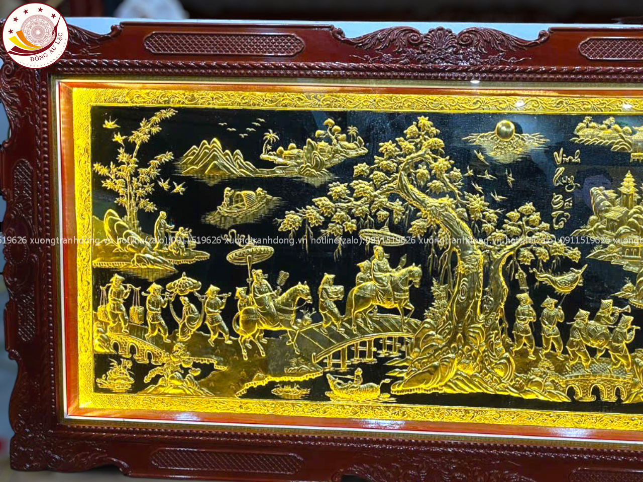 tranh vinh quy bai to dong vang dat vang khung duc kich thuoc 170cmx90cm xuong tranh dong