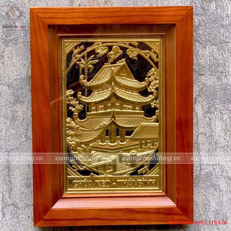 tranh chua keo 28x38cm ma vang 24k nen den khung go soi