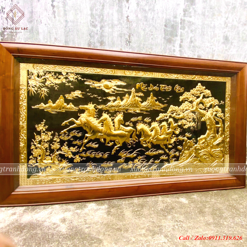tranh ma dao thanh cong cao cap bang dong vang nen den ma vang 24k tranh bat ma khung huong kt 2m31x1m27