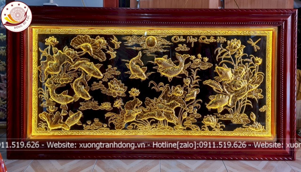 tranh cuu ngu quan hoi dong vang dat vang 2m3x1m2 xuong tranh dong