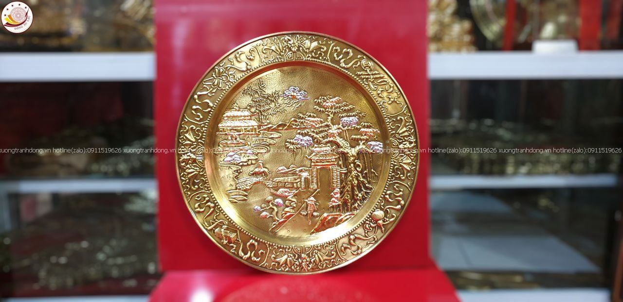 tranh dong que tranh mam bang dong vang dat vang bac duong kinh 52cm xuong tranh dong