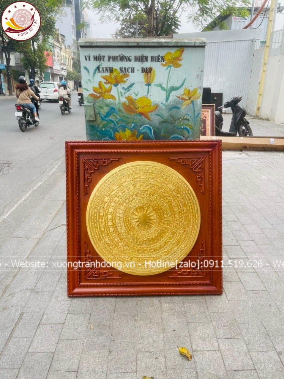 tranh trong dong dong do dat vang 24k kich thuoc 90x90cm xuong tranh dong