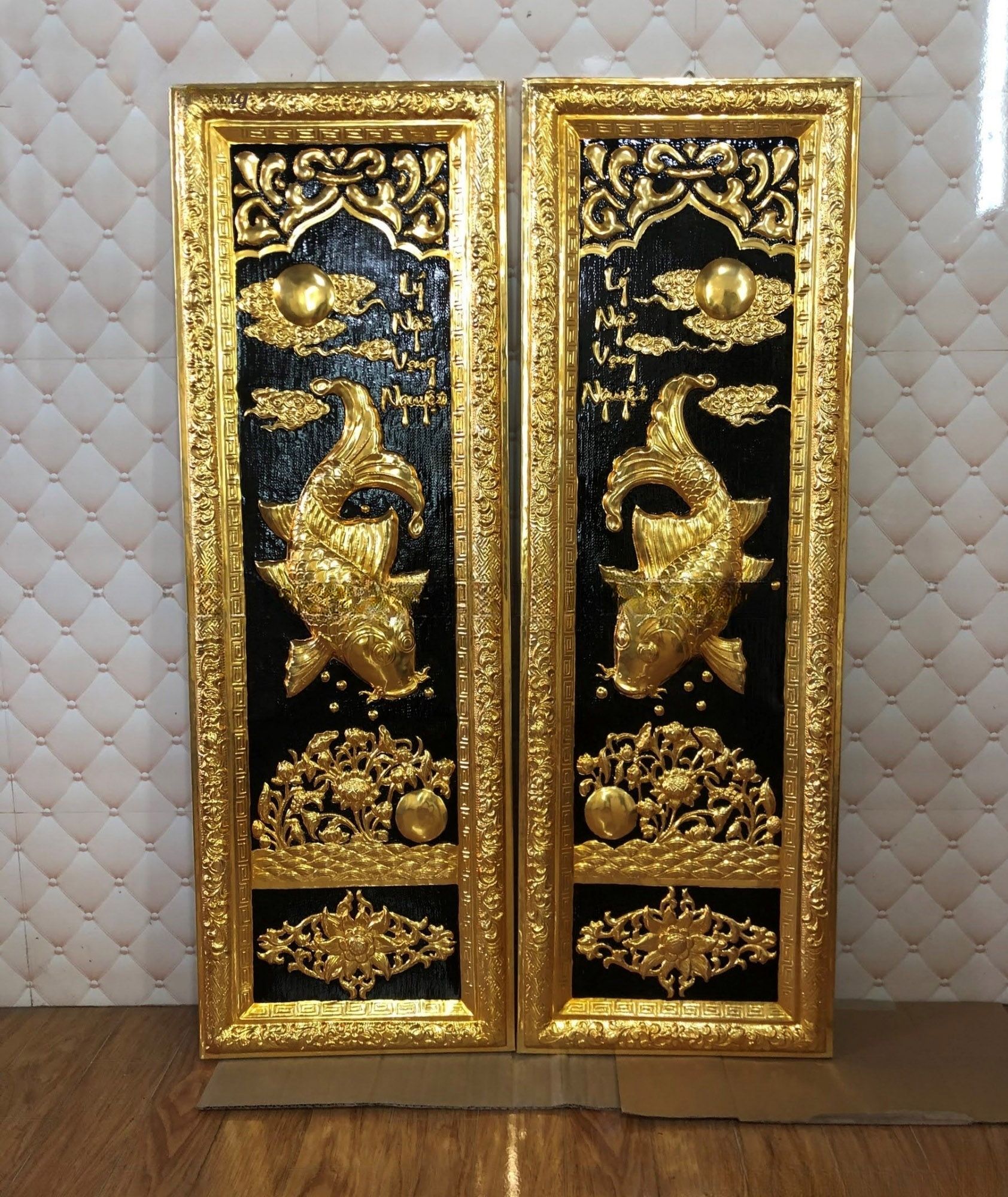 tranh ly ngu vong nguyet mau hoa van cach dieu bang dong kich thuoc 40x120cm khung dong