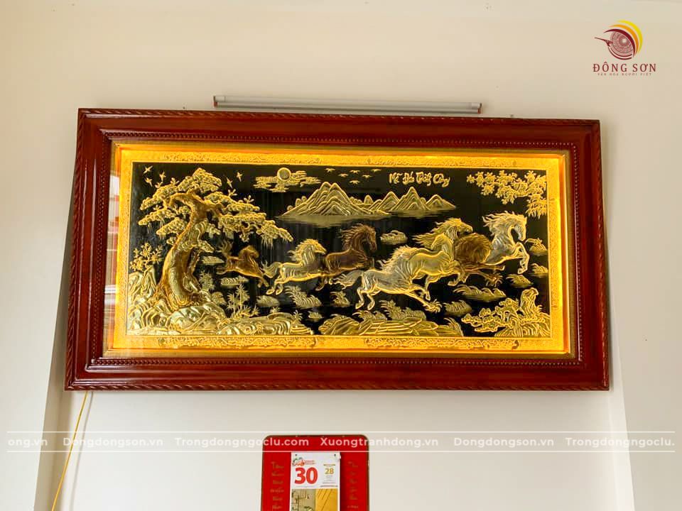 tranh ma dao thanh cong dong vang nen den dat vang kt 1m7x90cm