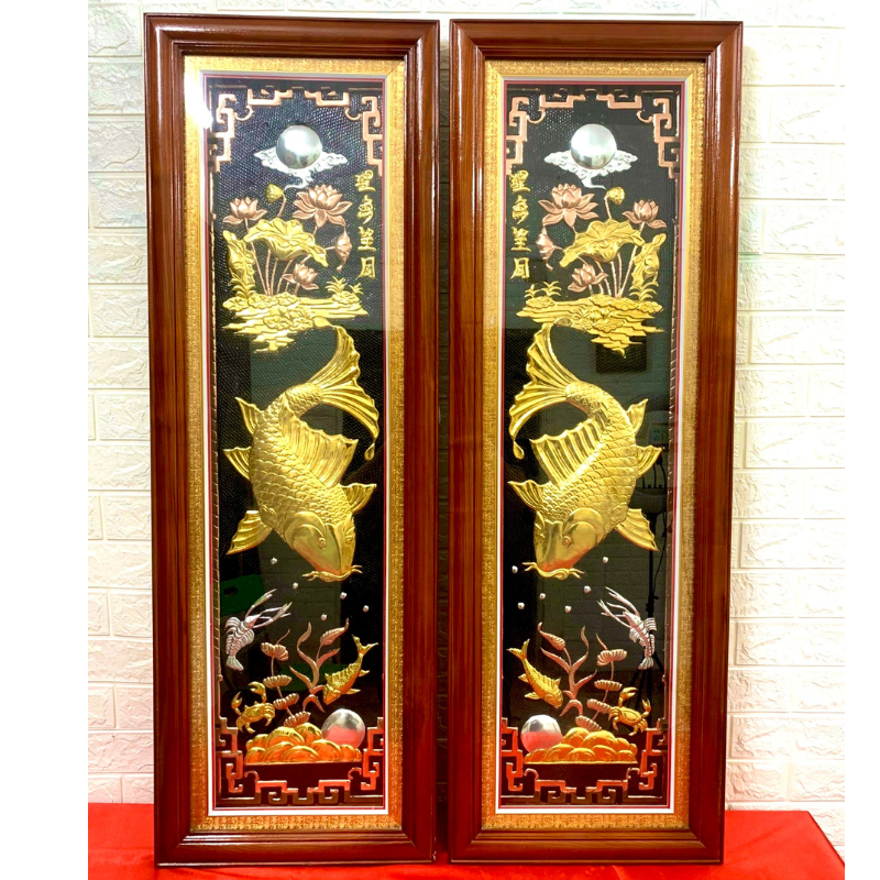 tranh đồng treo phòng thờ
