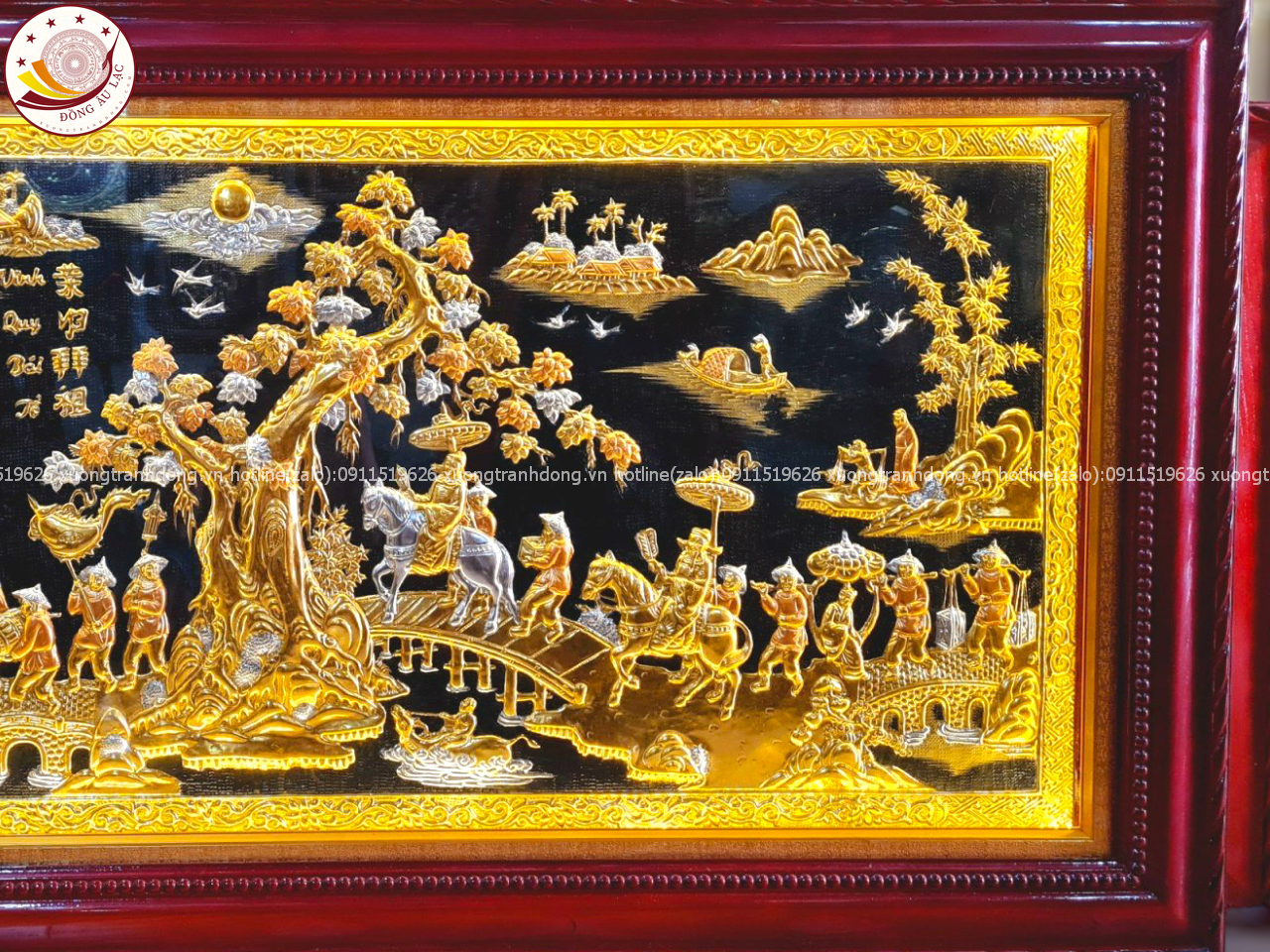 tranh vinh quy bai to dong vang dat vang bac kich thuoc 170cmx90cm xuong tranh dong