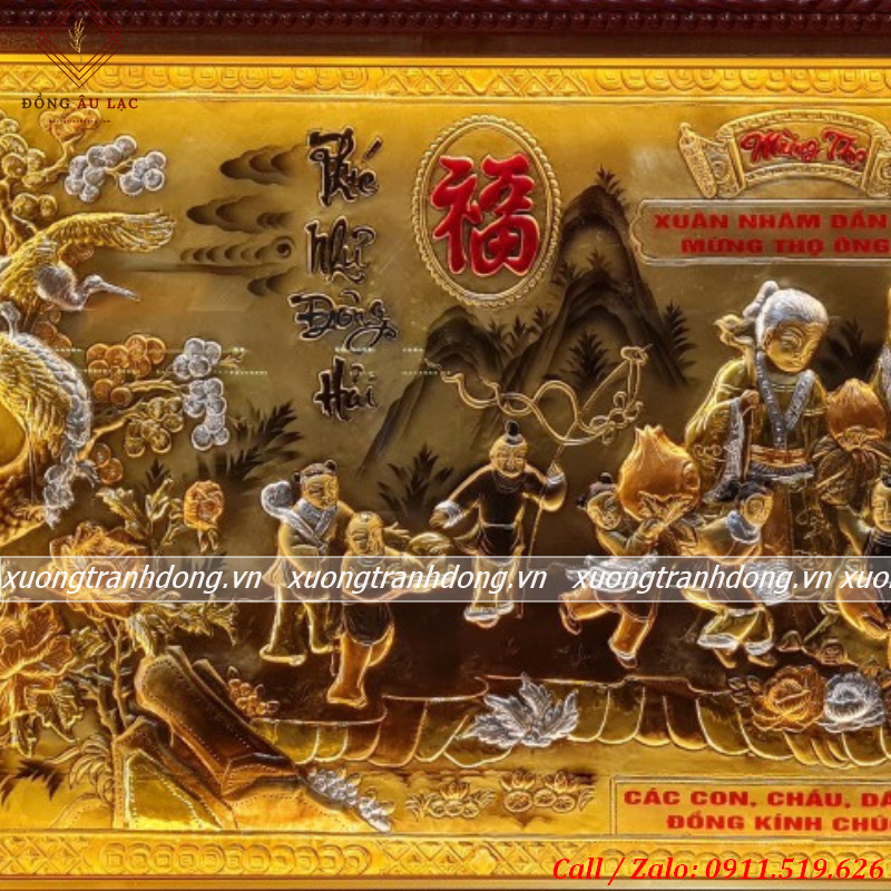 tranh mung tho ong ba bang dong kich thuoc 90 170