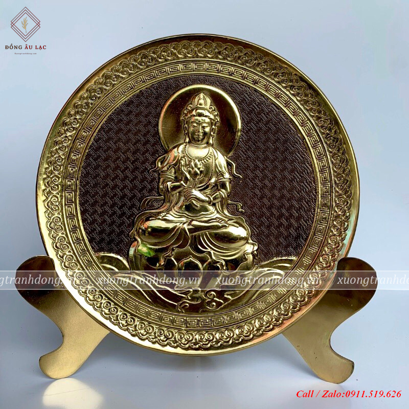 tranh dia phat quan am duong kinh 21cm nen gia co