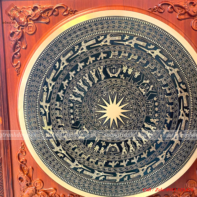tranh trong duc khung doi kt 120x120 cm dk mat trong 80cm