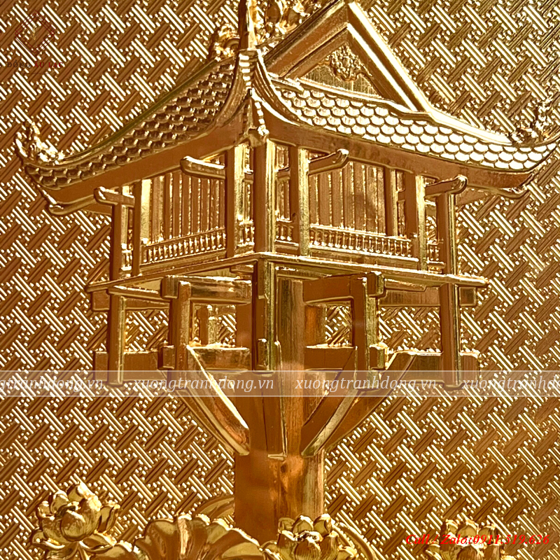 tranh chua mot cot ma vang 24k bang dong kich thuoc 28 38