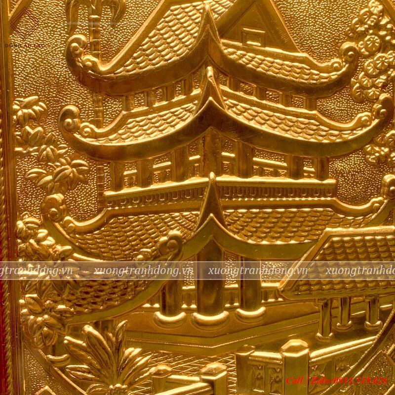 tranh chua keo ma vang 24k bang dong kich thuoc 28 38